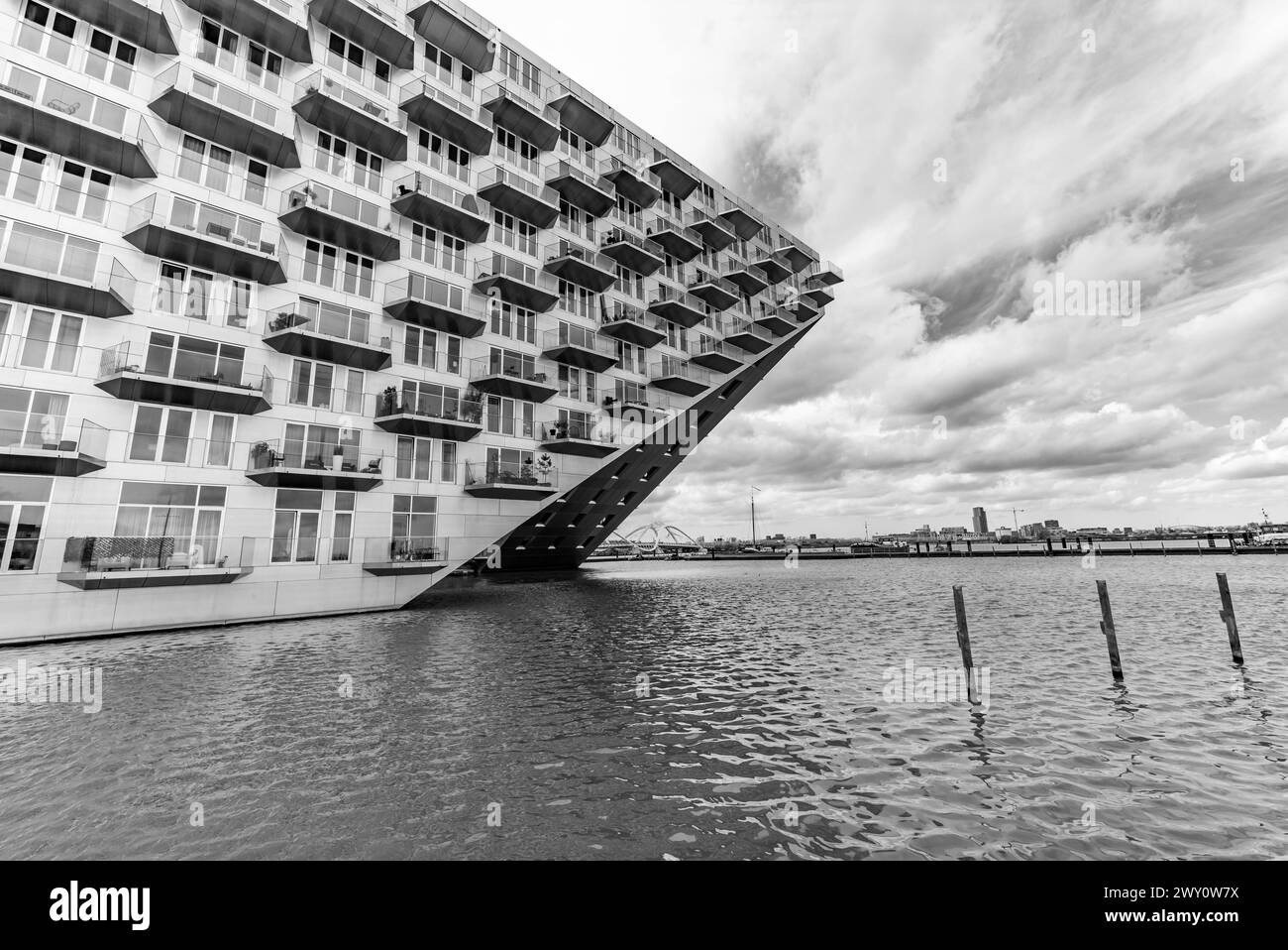 amsterdam, netherlands, 29 march 2024, modern residential building ...