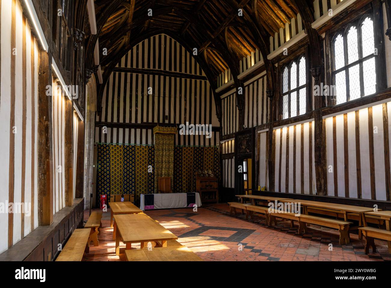 Gainsborough Old Hall medieval manor house Interior Great hall Gainsborough Lincolnshire England UK GB Europe Stock Photo