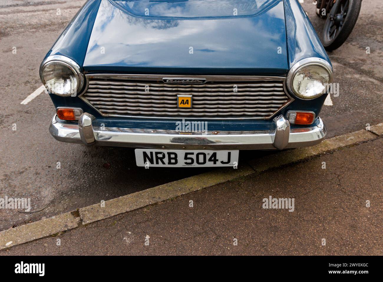 Morris 1100 at Kirkby Stephen. Cumbria Easter Rally 2024. Stock Photo