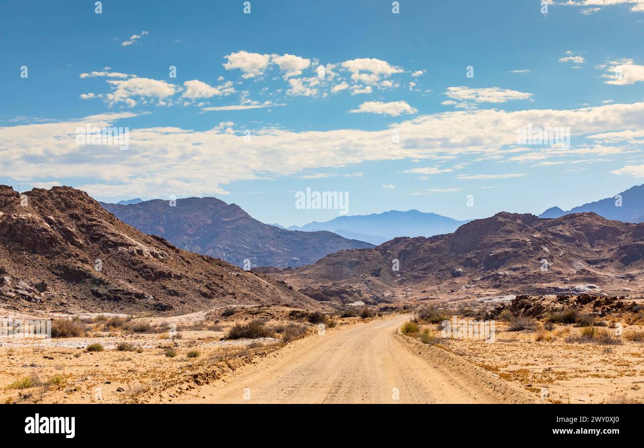 Gravel dirt road in the Richtersveld National Park, arid area of South Africa Stock Photo