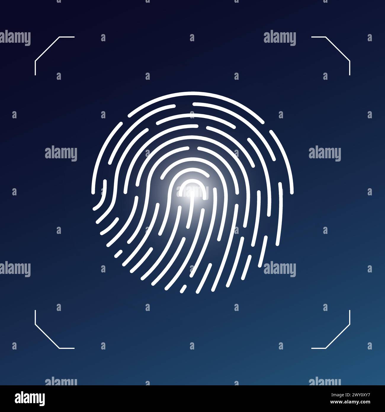 Fingerprint id icon outline Stock Vector Images - Alamy