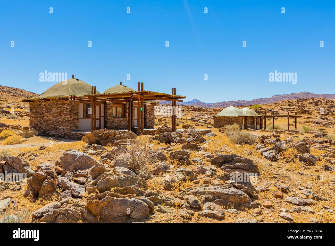 Rustic accommodation in the Richtersveld National Park, arid area of South Africa Stock Photo