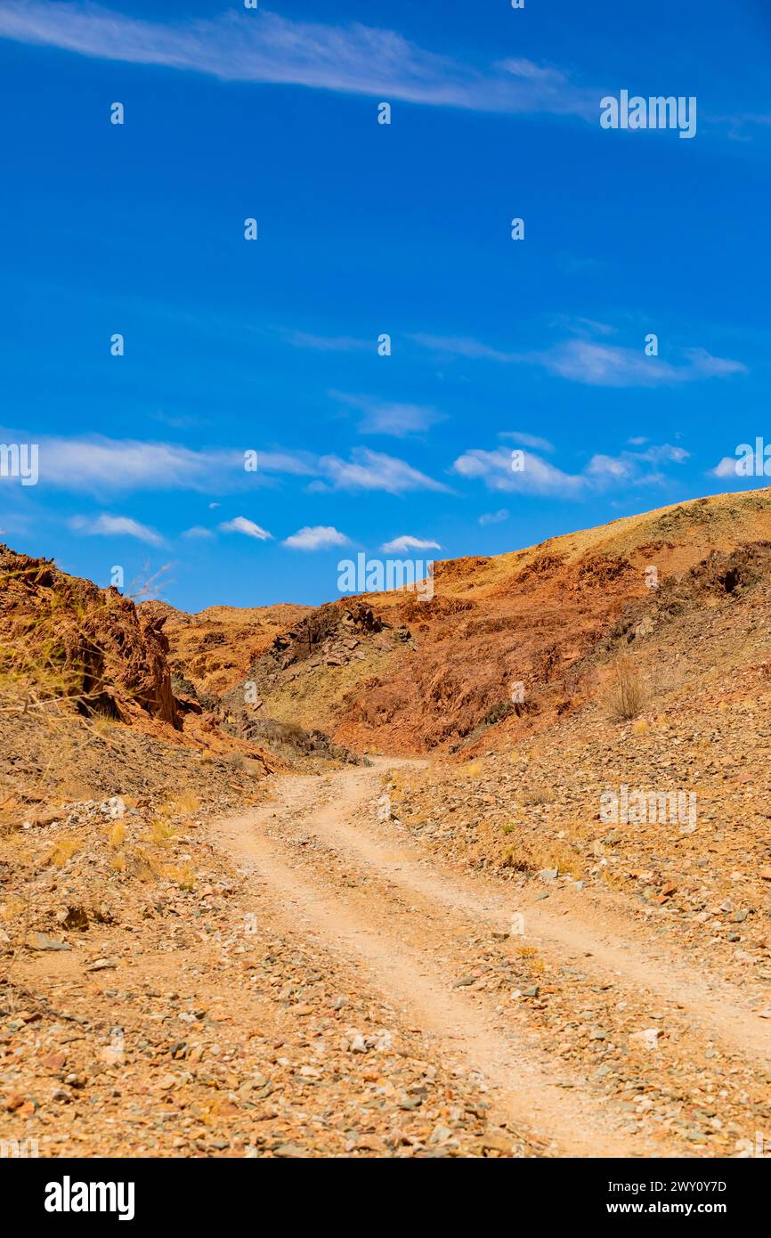 Dirt road in the Richtersveld National Park, arid area of South Africa Stock Photo
