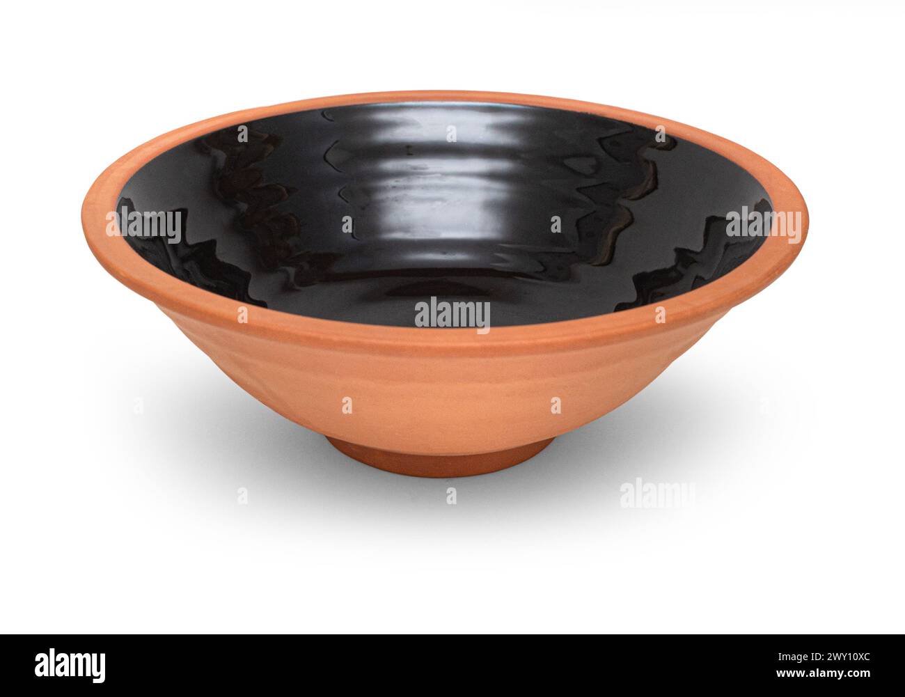 empty ceramic bowl isolated on white background with clipping path Stock Photo