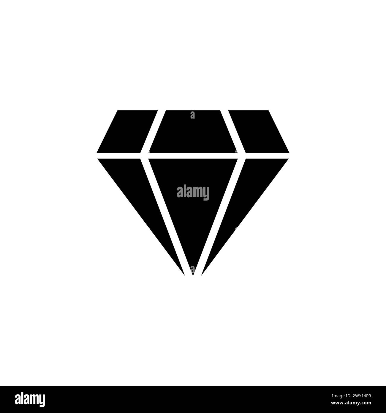 Diamond Jewelry Gem Stone flat vector icon. Simple solid symbol