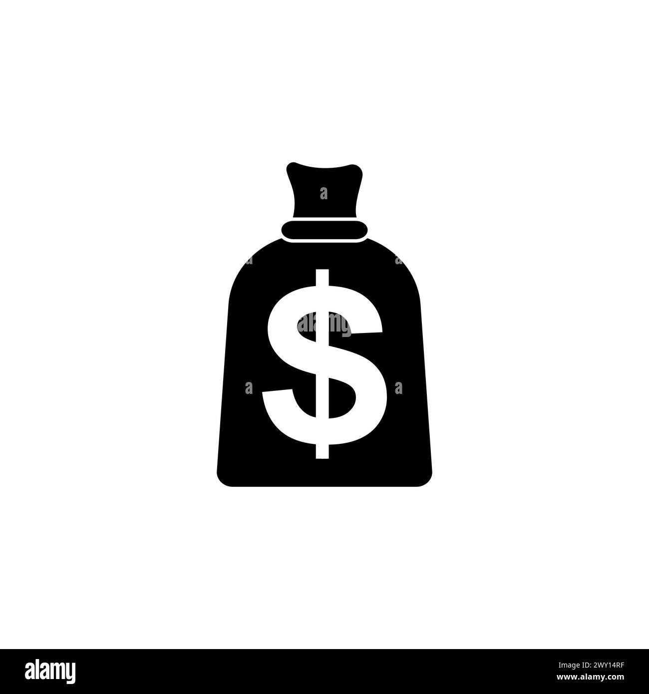 Money Bag flat vector icon. Simple solid symbol isolated on white ...