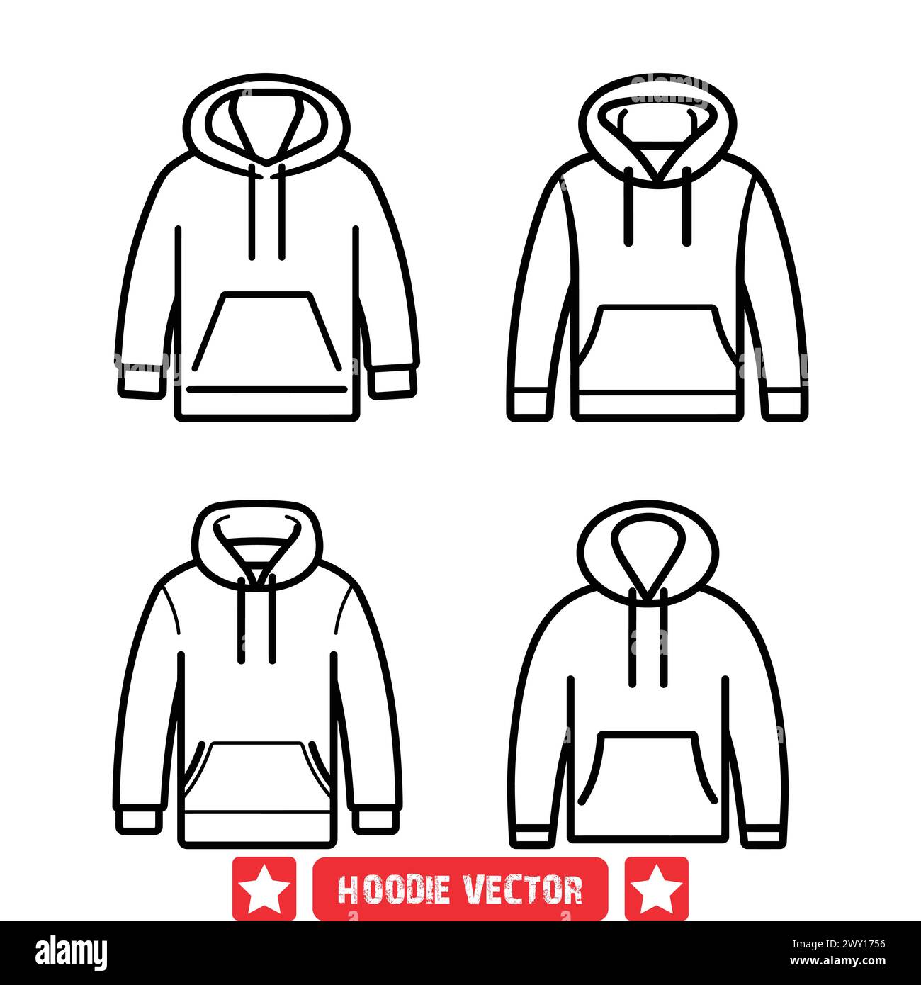 Chic Urban Essentials Hoodie Silhouette Collection for Fashion Design Chic Urban Essentials Hoodie Silhouette Collection for Fashion Design