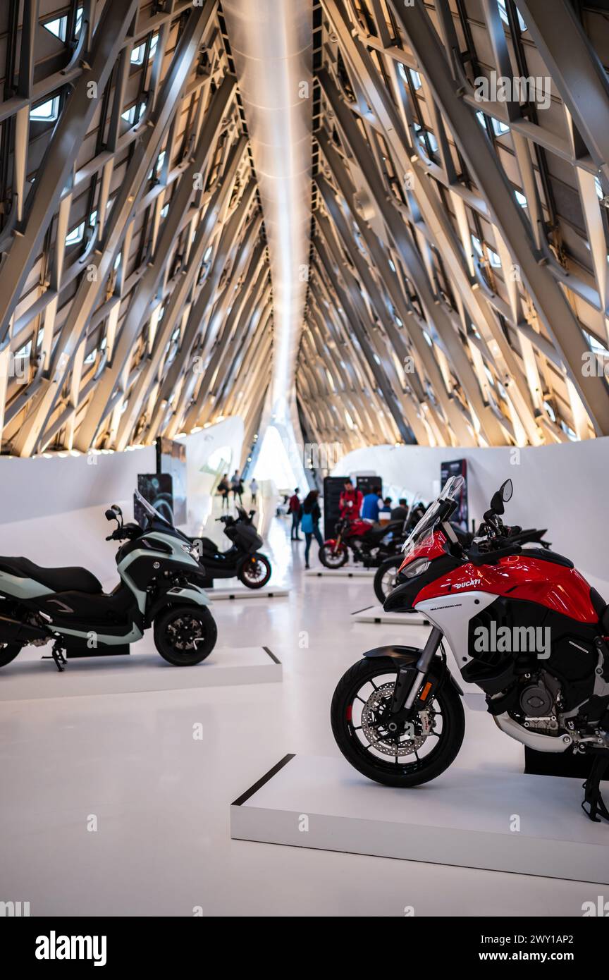 Motorbike exhibition at Mobility City Technology Museum in Zaha Hadid’s ...