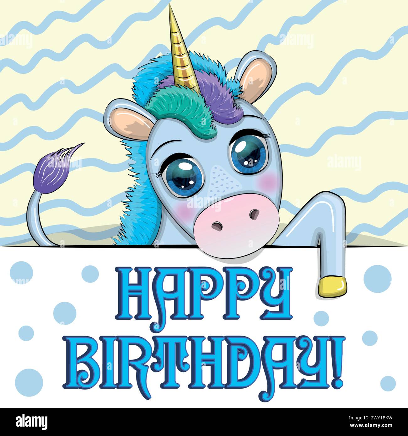 Happy birthday cards with animals. Cute hero with beautiful eyes ...