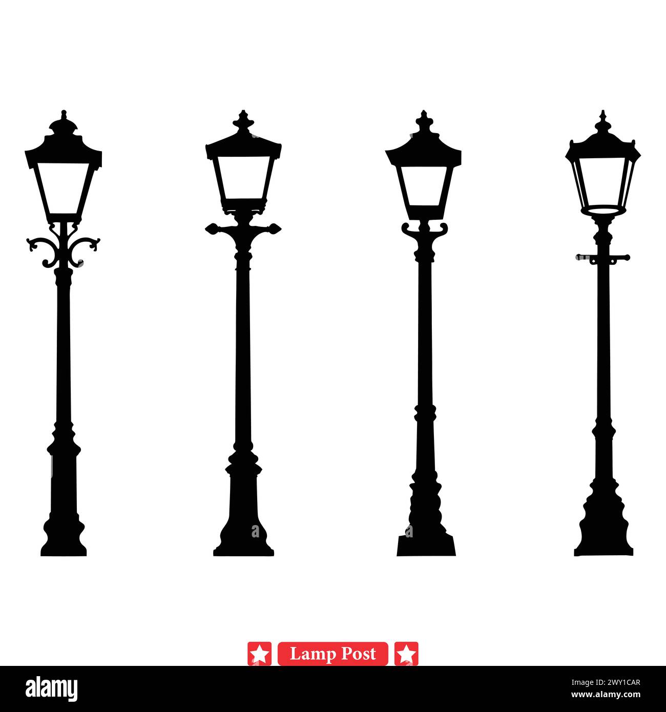 Architectural Street Lighting Collection Detailed Lamp Post Vectors Stock Vector Image & Art Alamy