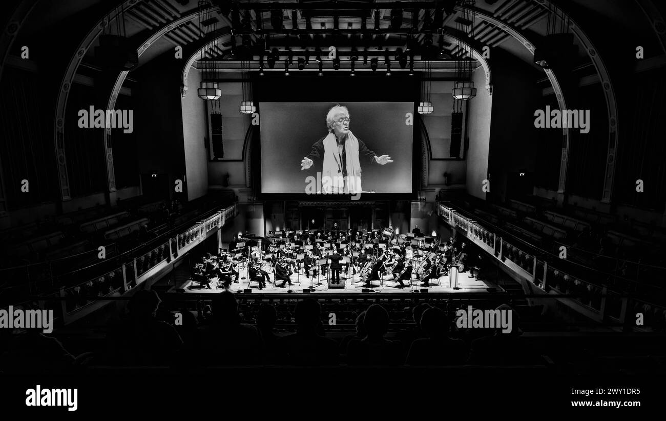 The Royal Philharmonic Orchestra performs at the Christopher Gunning Remembered Concert on Sunday 10 March 2024 at Cadogan Hall, London. The concert featured the Royal Philharmonic Orchestra playing music my the composer with guest soloists. Picture by Julie Edwards. Stock Photo