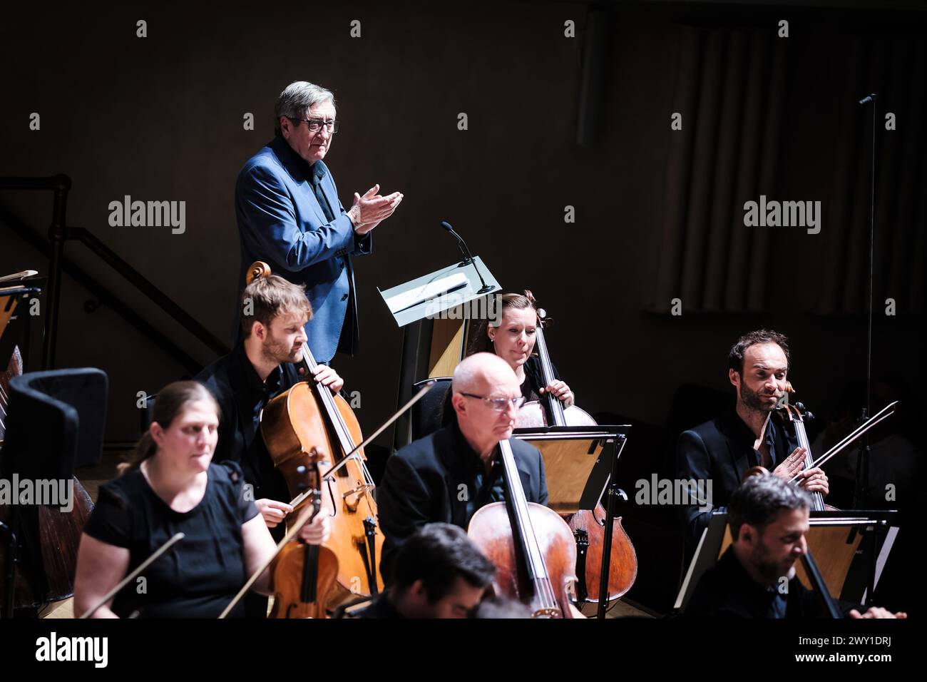 Philip Jackson hosts the  Christopher Gunning Remembered Concert on Sunday 10 March 2024 at Cadogan Hall, London. The concert featured the Royal Philharmonic Orchestra playing music by the composer with guest soloists. Picture by Julie Edwards. Stock Photo
