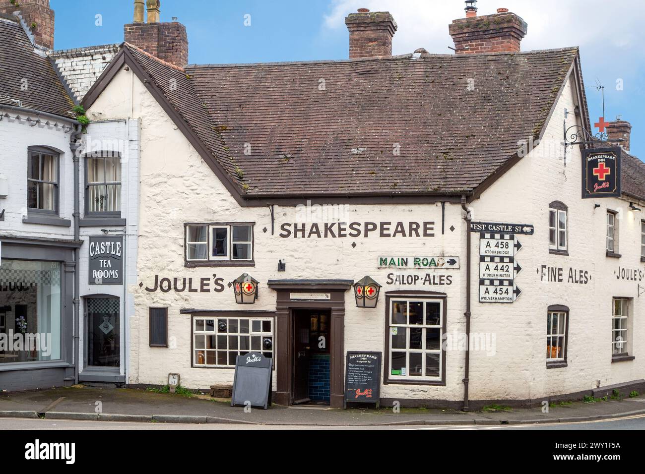 The old coaching inn the Shakespeare in the Shropshire England market town of Bridgnorth now a