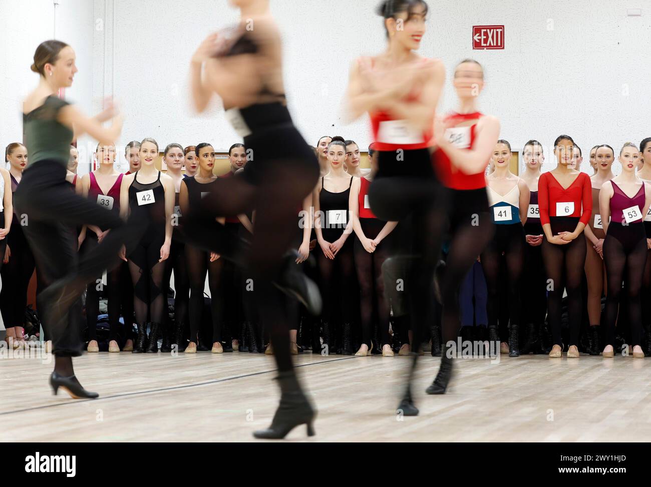 New York, United States. 03rd Apr, 2025. Dancers audition for the 2025