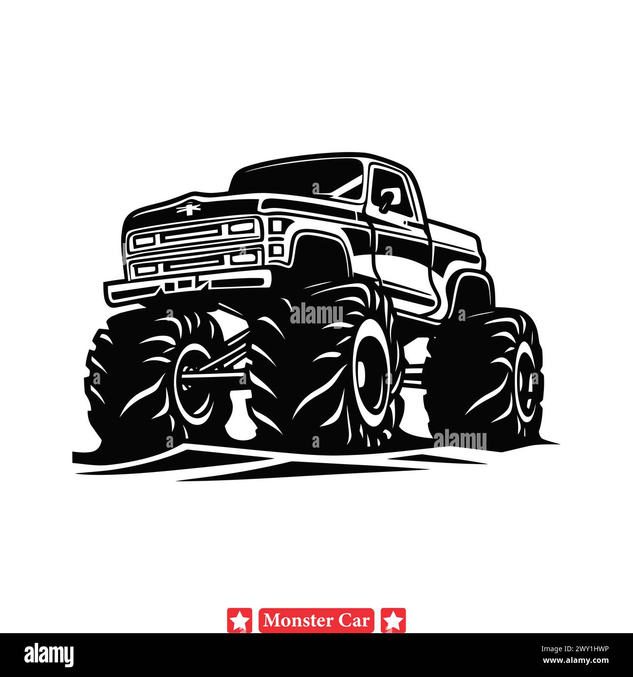 Trailblazing Monster Dynamic Vector Graphic for Outdoor Enthusiasts 