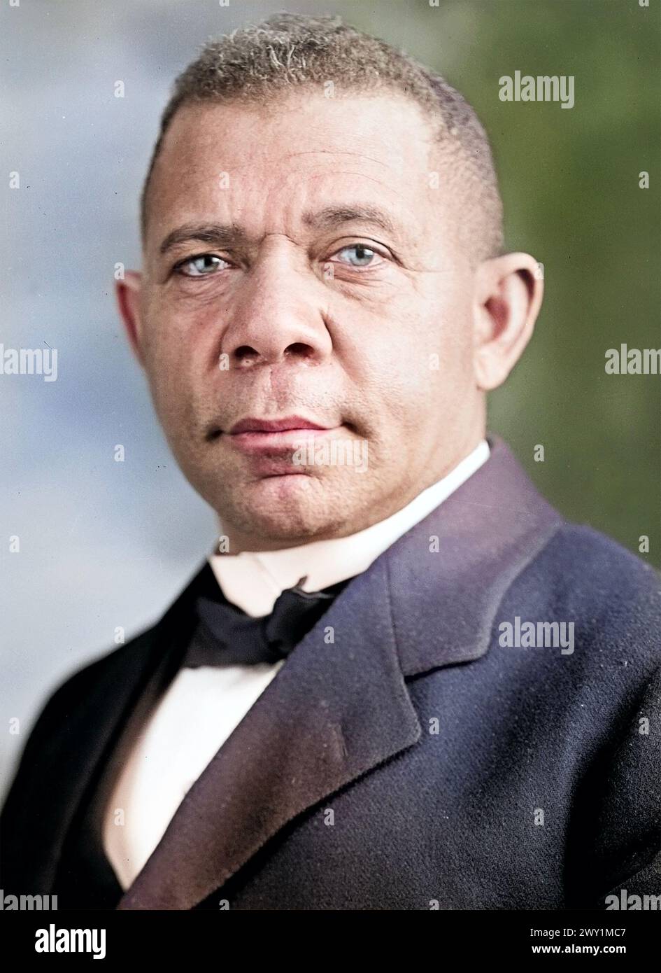 BOOKER T. WASHINGTON (1856-1915) American author, educator and orator in 1905 Stock Photo