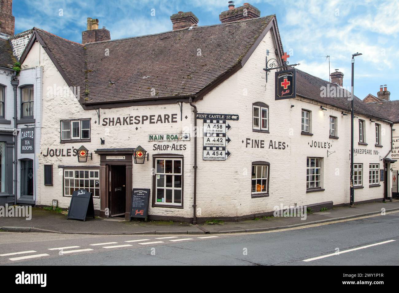 The old coaching inn the Shakespeare in the Shropshire England market town of Bridgnorth now a