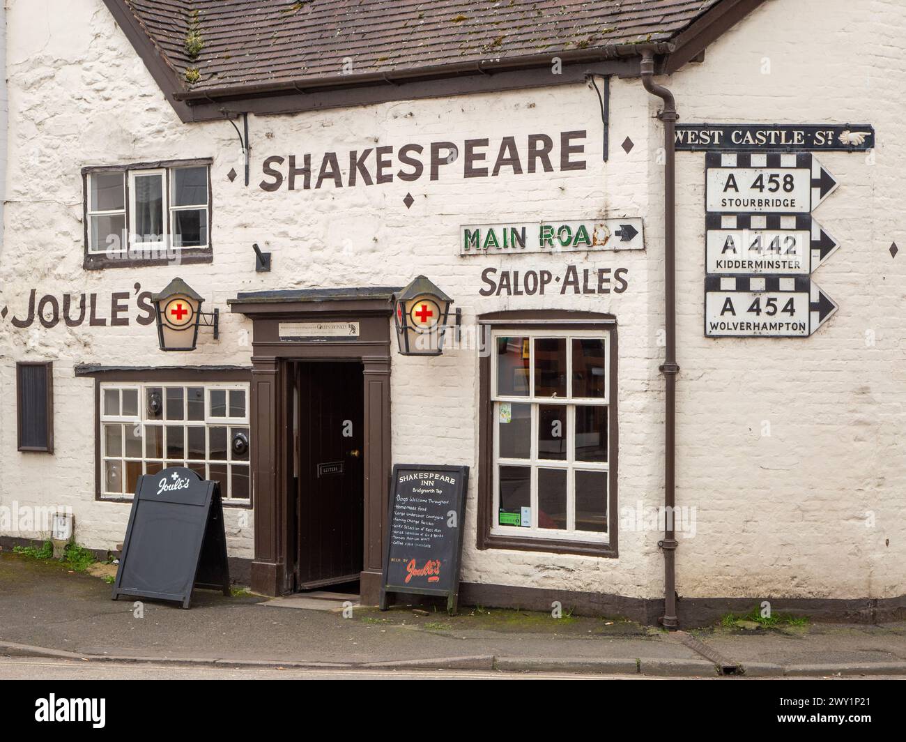 The old coaching inn the Shakespeare in the Shropshire England market town of Bridgnorth now a