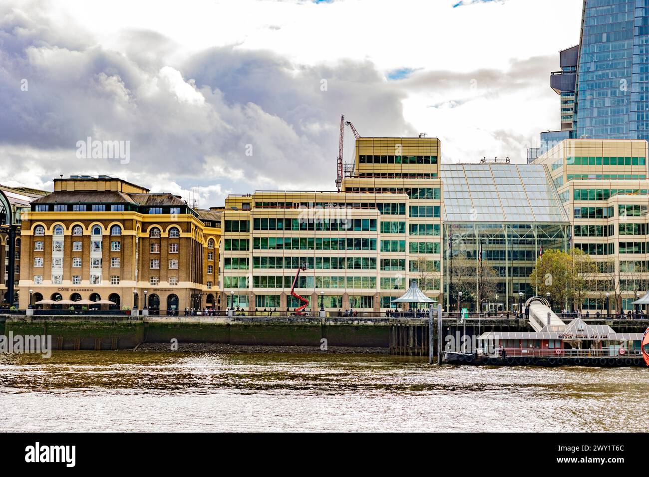 City of London - contains the ancient centre, and constitutes, along with Canary Wharf, the primary central business district of London. Stock Photo