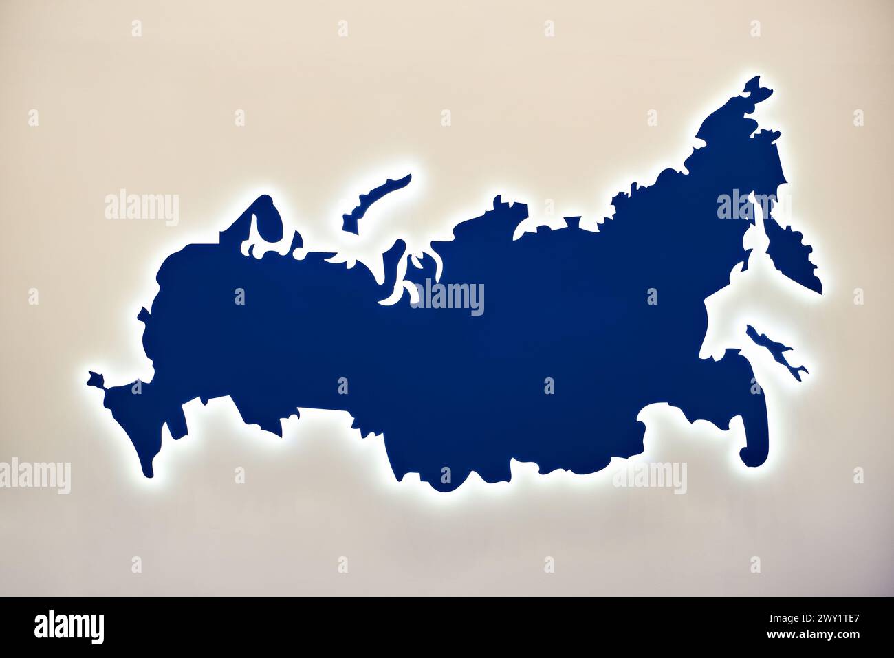 Abstract image of a map of Russia Stock Photo