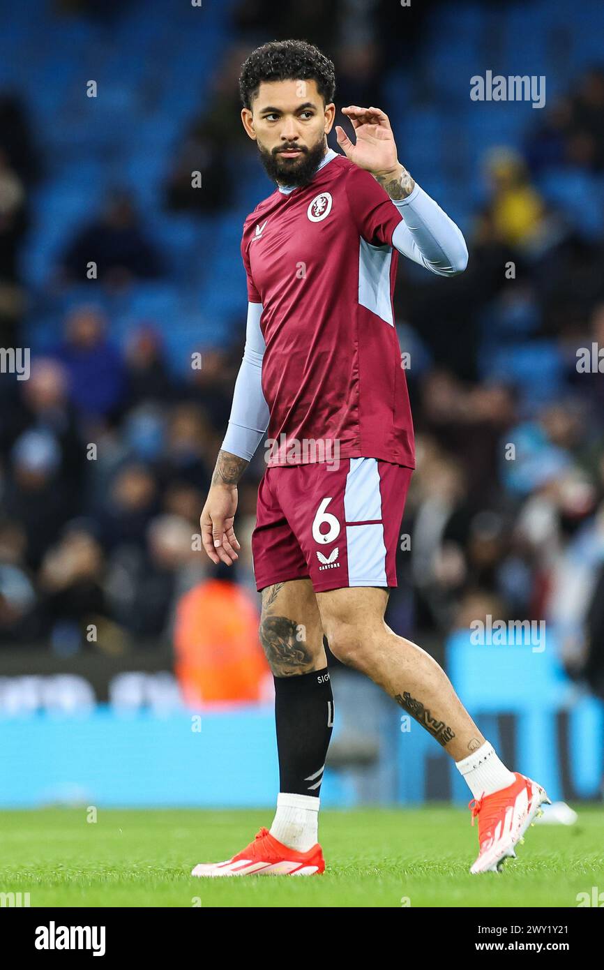 Douglas Luiz Of Aston Villa During The Pre-game Warmup Ahead Of The