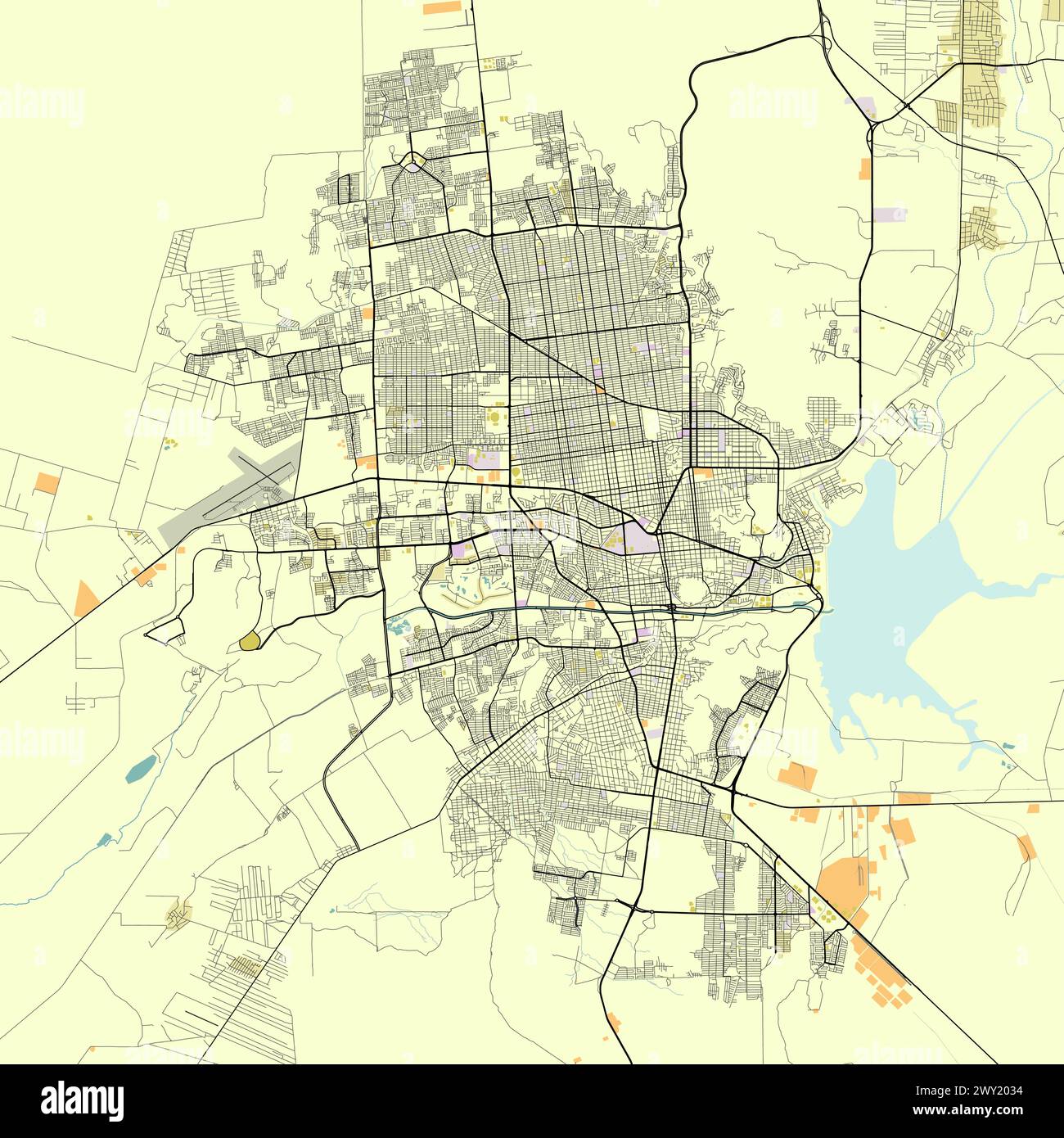 City map of Hermosillo Sonora Mexico - City Map Of Hermosillo Sonora Mexico 2WY2034