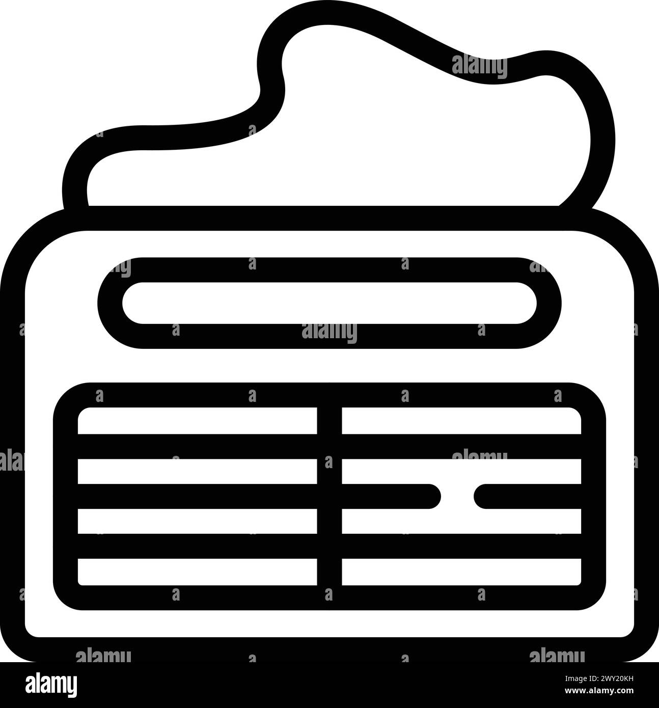 Central air conditioner installation icon outline vector. Fresh air ...