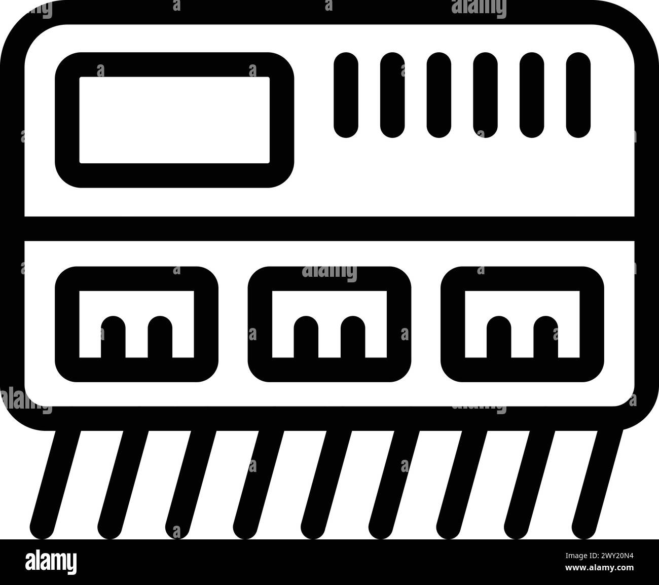 Ceiling ventilation fan icon outline vector. Air conditioner. Room ...