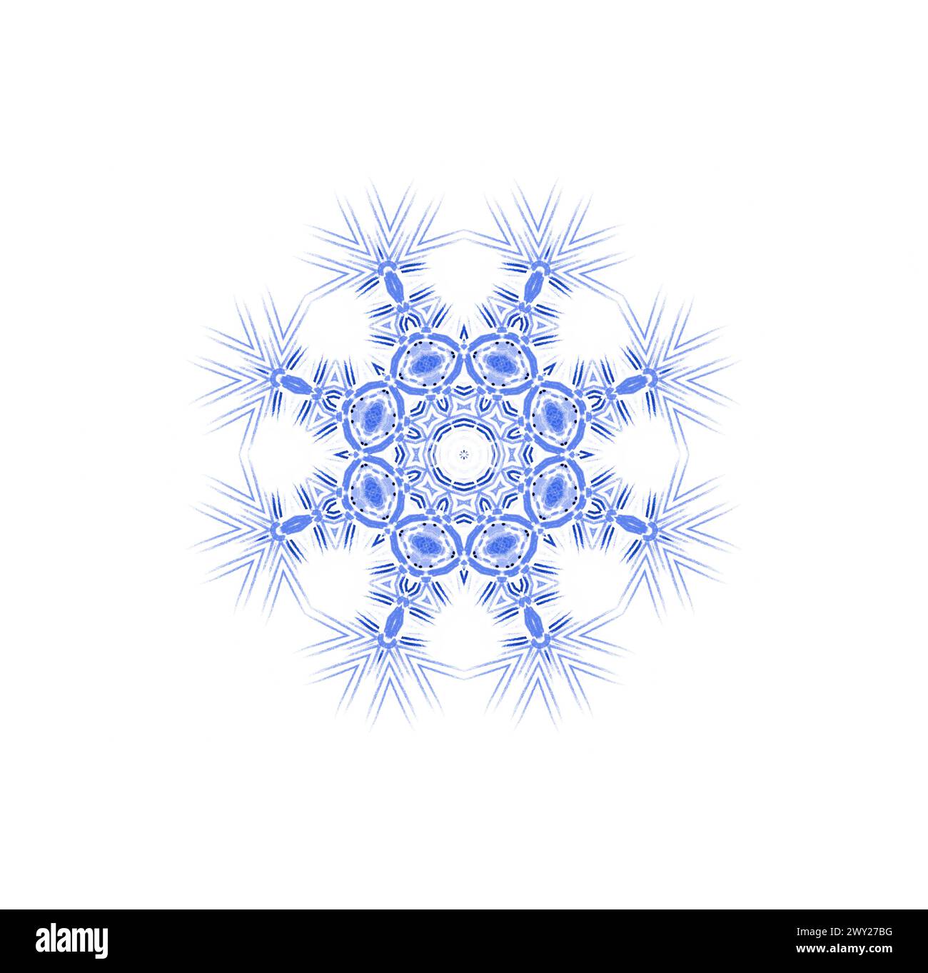 Blue abstract shape on white background Stock Photo - Alamy