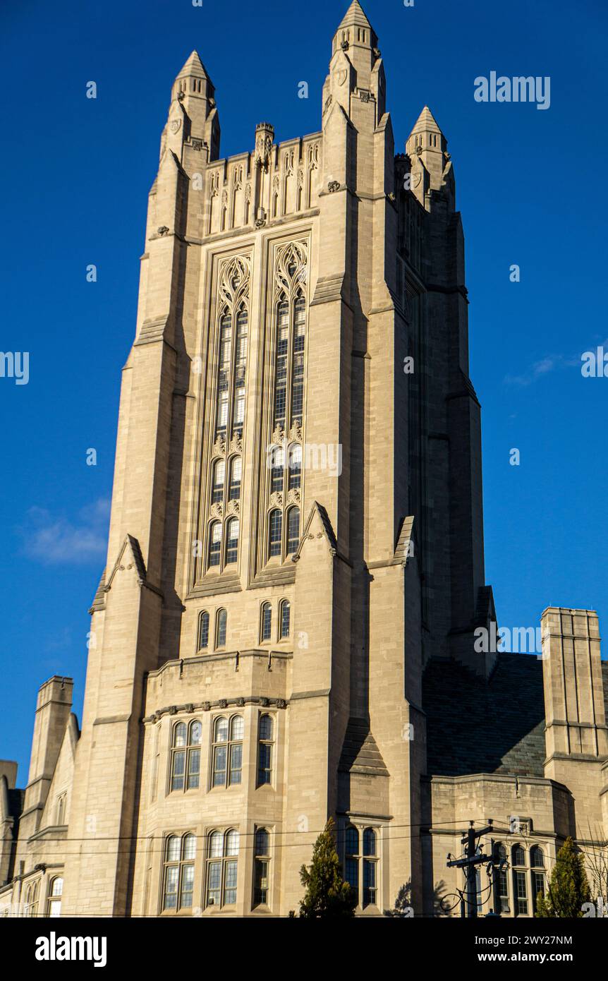 Sheffield-Sterling-Strathcona Hall, exterior view, Yale University, New Haven, Connecticut, USA Stock Photo