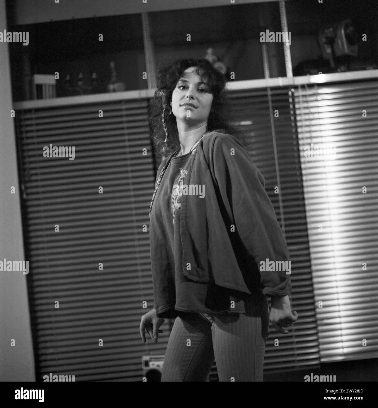 Tamara Rohloff als Jenny in der Sendung 45 Frieber - Die Vier aus der Zwischenzeit vom SFB III, Berlin 1984. Stock Photo