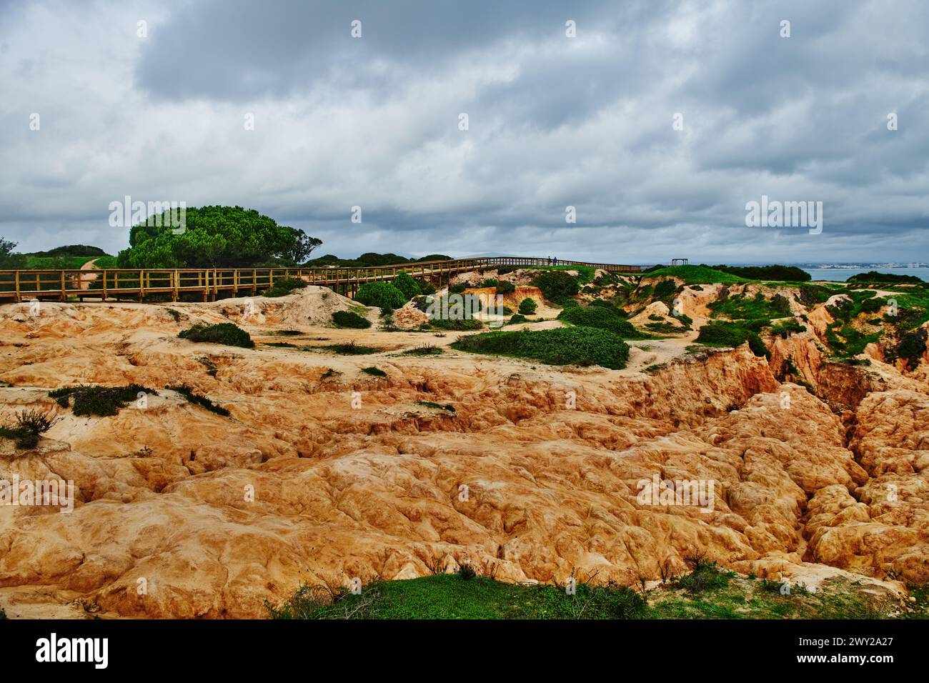 View from the Lagos coastal walk, Ponta da Piedade trail, Portugal, Europe Stock Photo