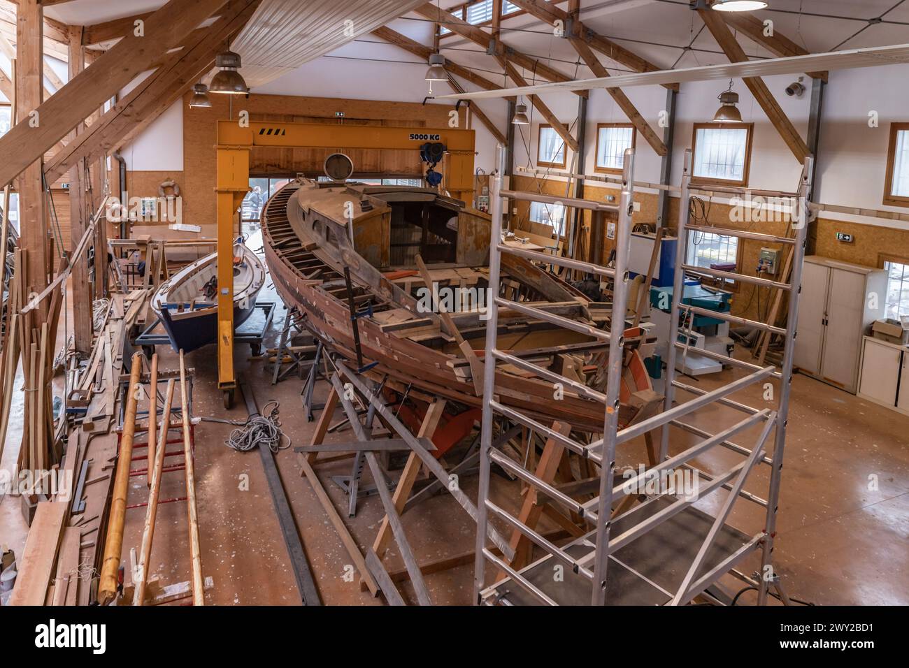 Site de Paulilles - Atelier de rénovation de bateaux Stock Photo