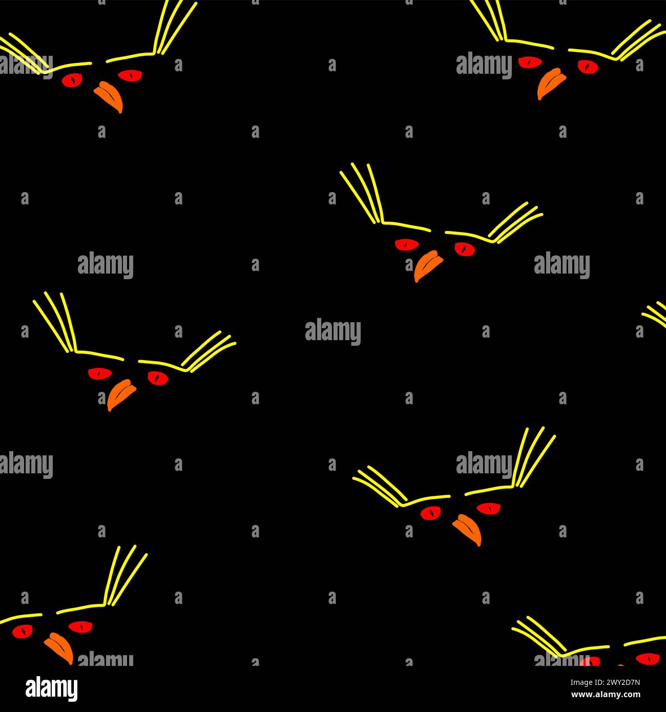 The image consists of a print with the face of the rockhopper penguin