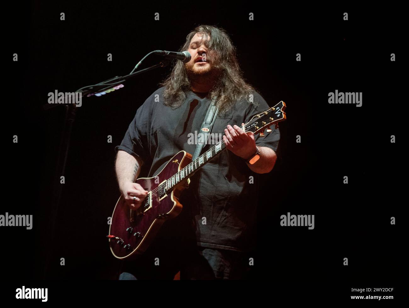Wolfgang Van Halen of Mammoth WVH live in concert at Birmingham Resorts World Arena, 30th March, 2024, on their UK tour supporting Slash featuring Myles Kennedy and The Conspirators. Stock Photo