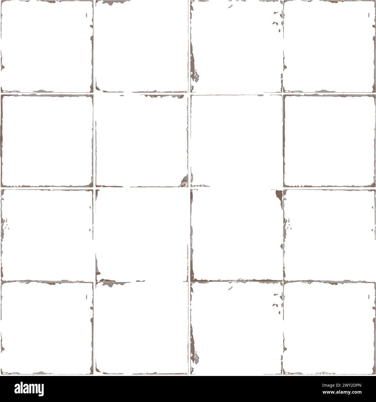 Chipping texture on old ceramic tile brown color. Vector image