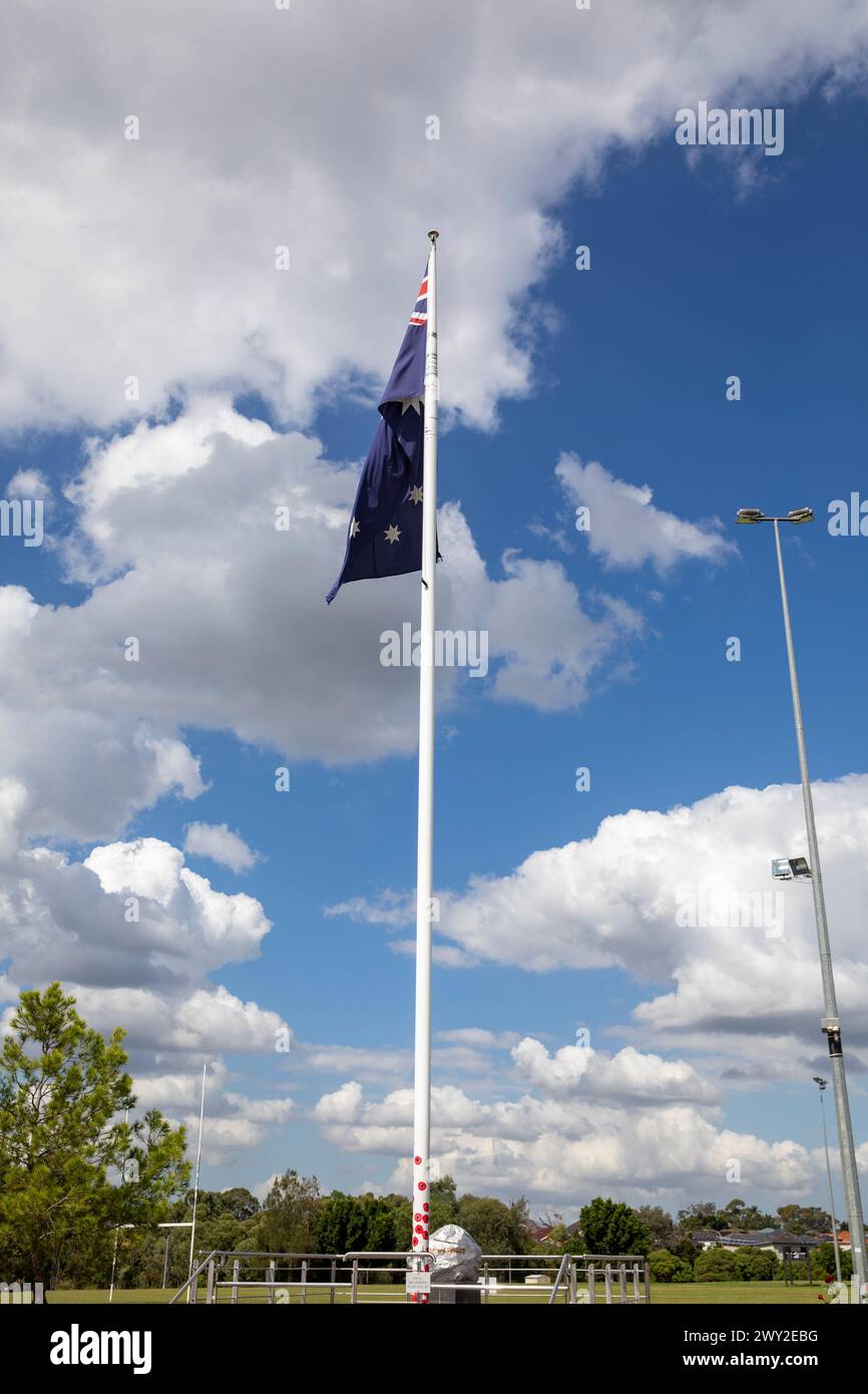 Australian war memorial, in the Centenary of Anzac Reserve on the Kellyville Castle Hill suburb