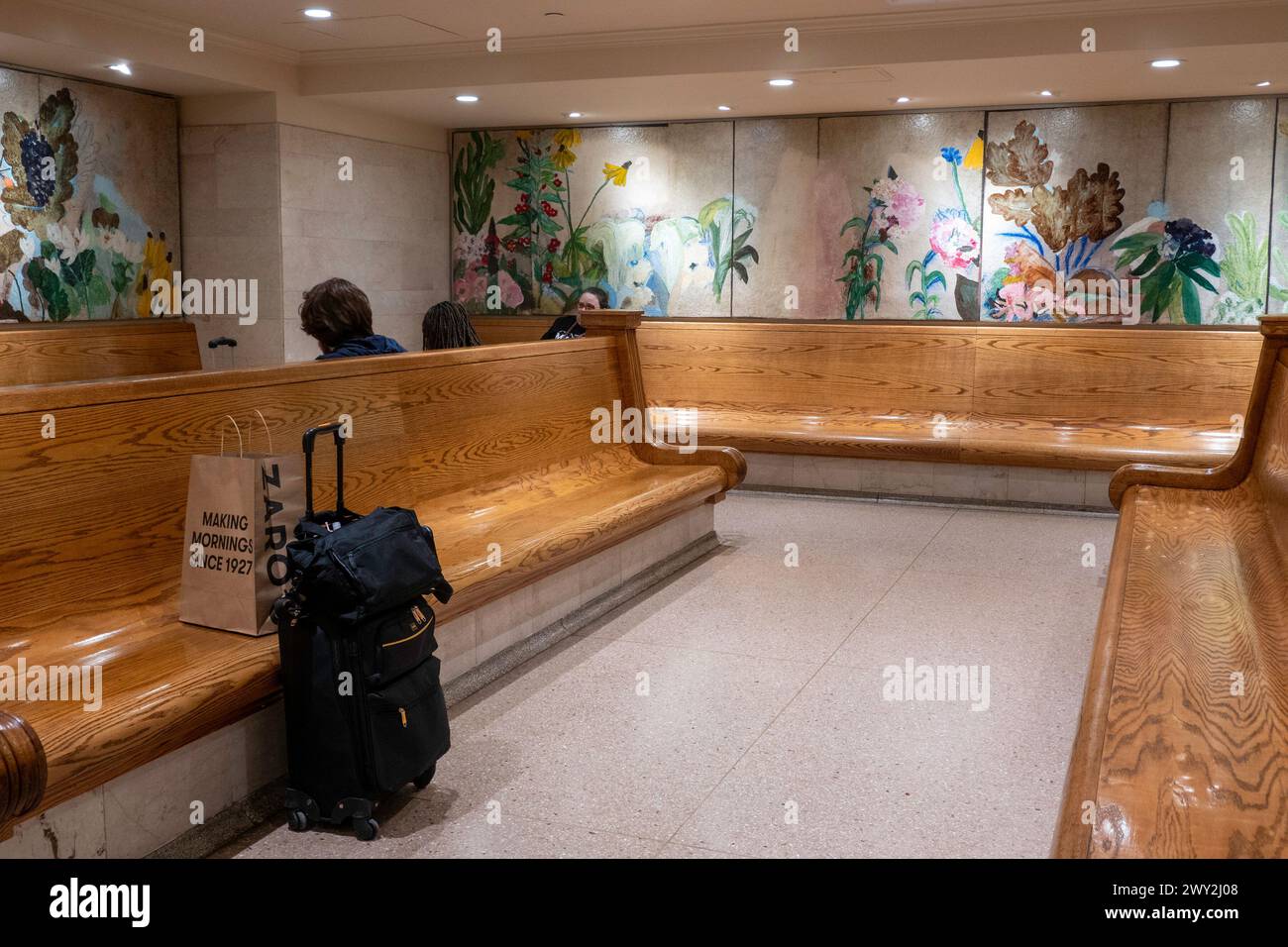 The Station Master's Office near Track 36 Features Wooden Benches for