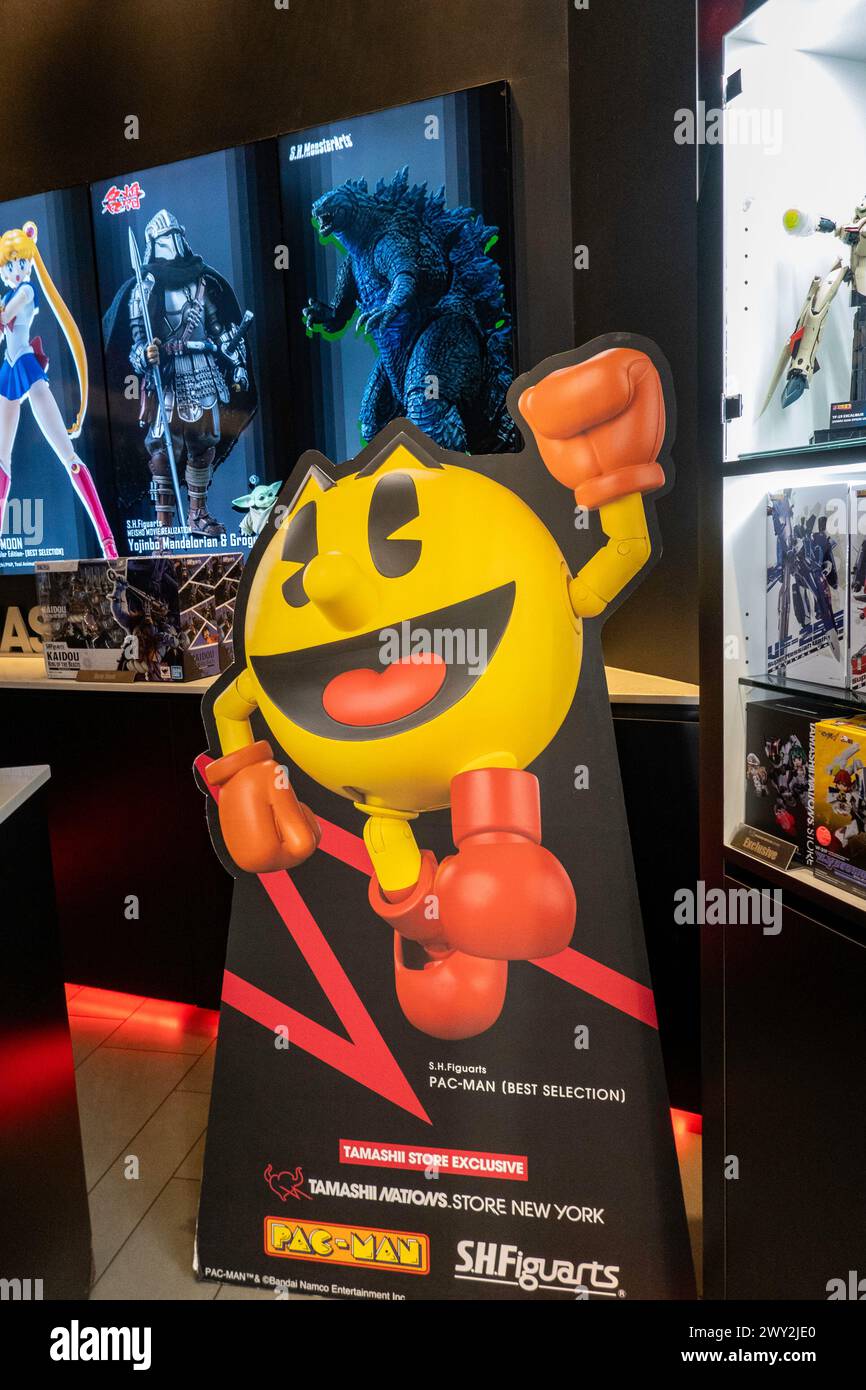 Tamashii Nations Store in Times Square is a place to buy popular Japanese collector's figurines, New York City, USA  2024 Stock Photo