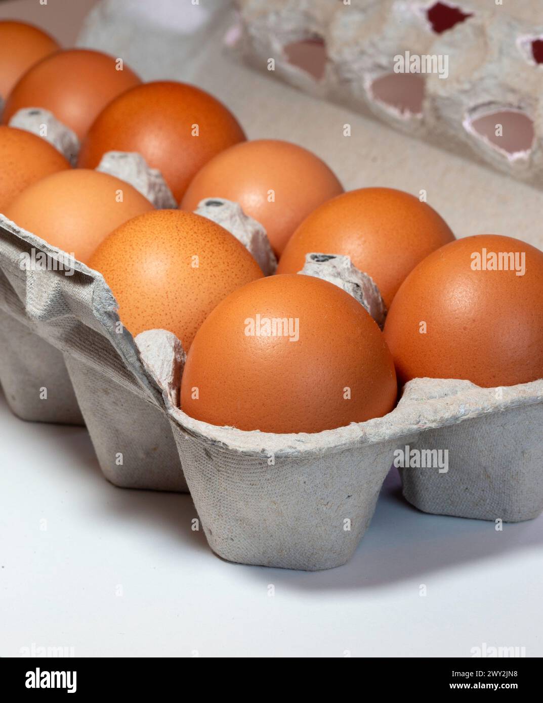 Still Life of Carton of Fresh Brown Eggs, 2024, USA Stock Photo Alamy