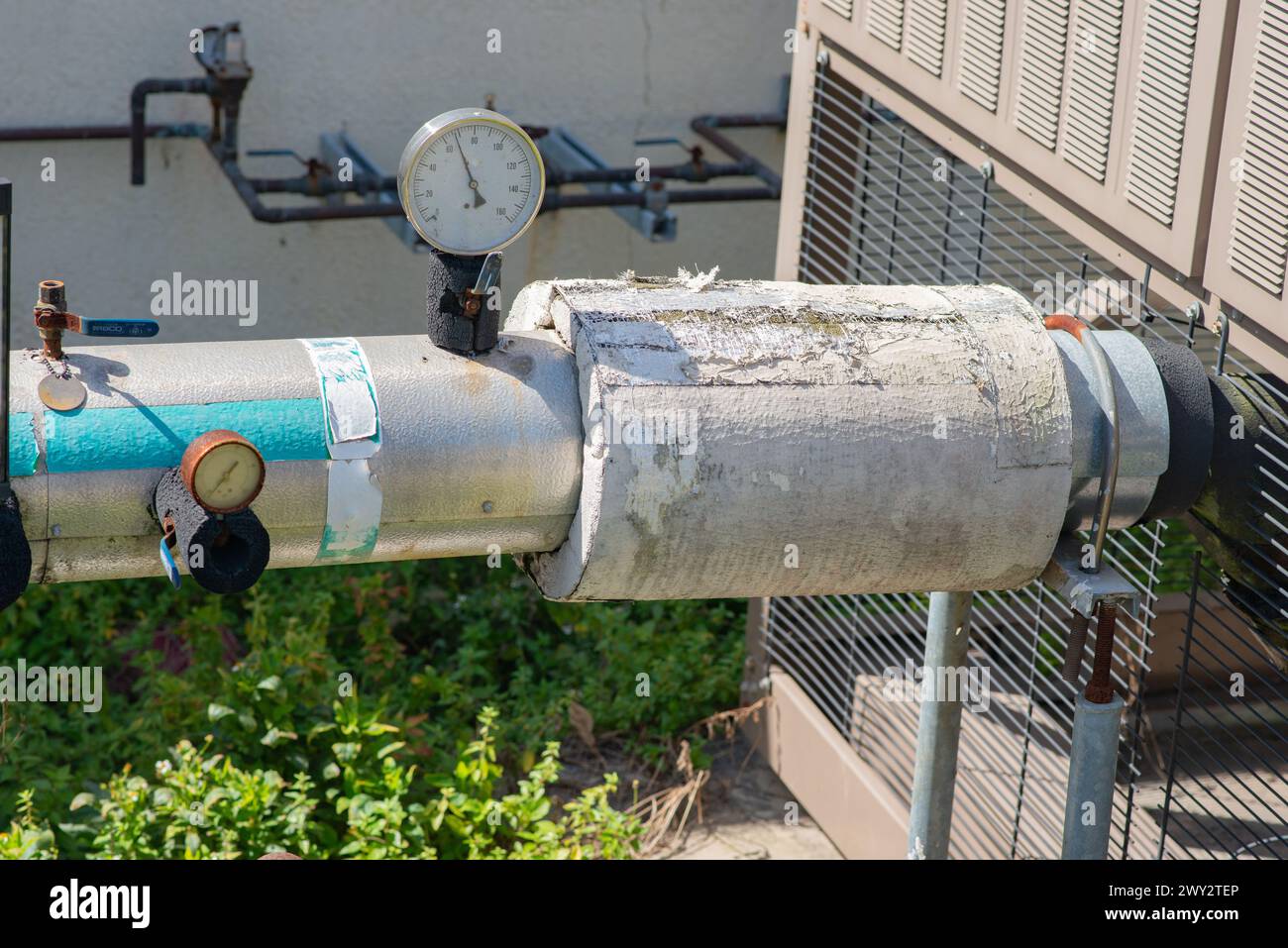 Photo of asbestos insulation on air conditioner pipe Stock Photo Alamy