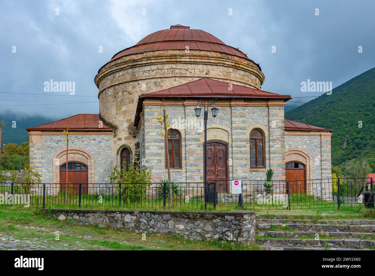 Buildings at the Sheki castle complex in Azerbaijan Stock Photo - Alamy