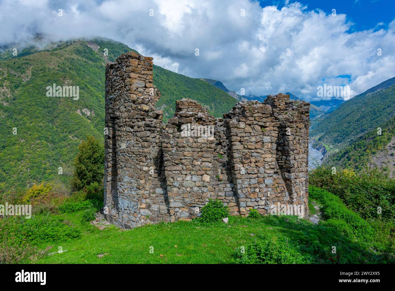 Galacha Tower at Ilisu in Azerbaijan Stock Photo