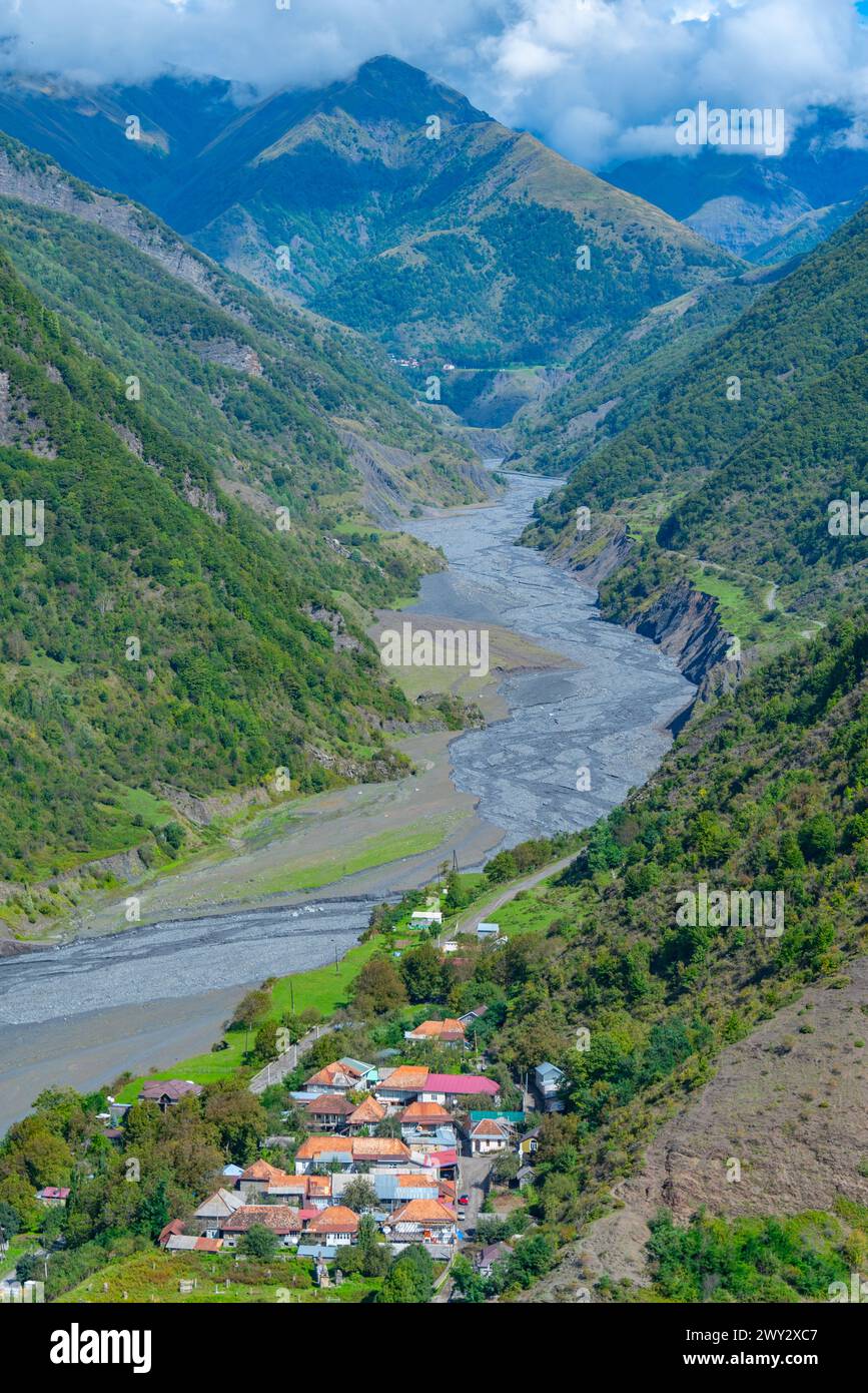 Natural landscape of Ilisu national park in Azerbaijan Stock Photo