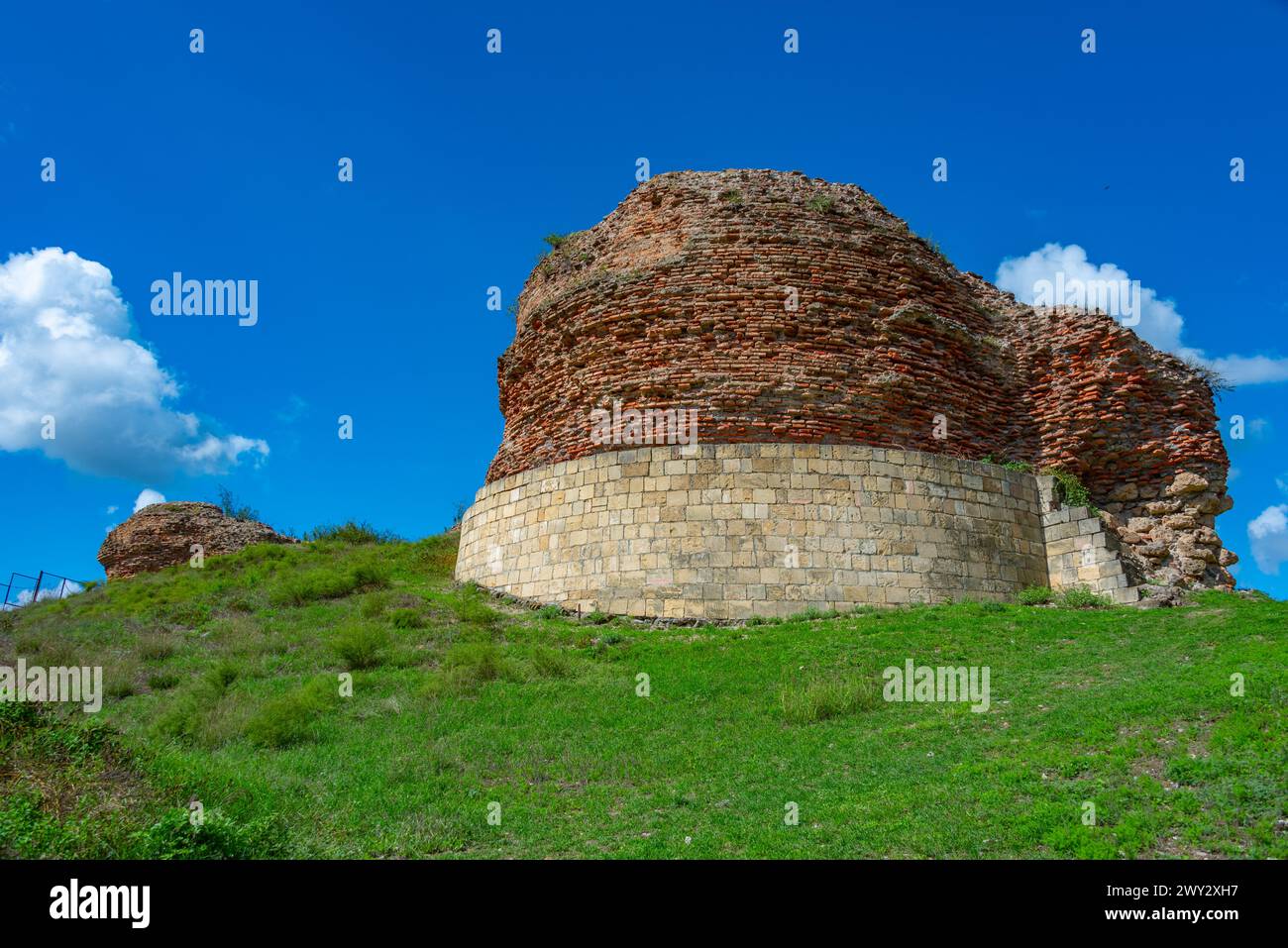 The ruins of the ancient city walls of Gabala in Azerbaijan Stock Photo ...