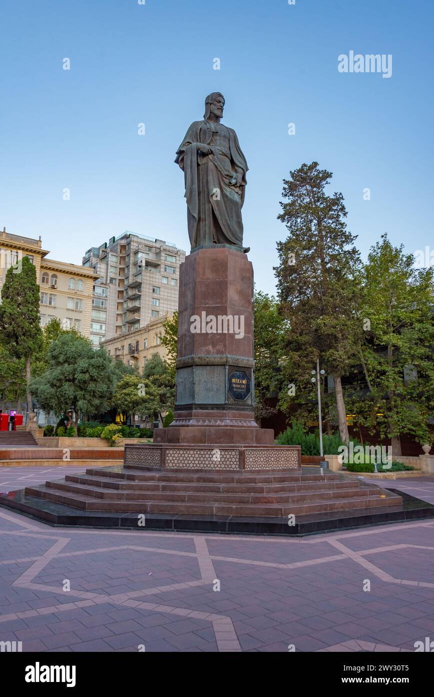 Nizami Ganjavi Monument in Baku, Azerbaijan Stock Photo Alamy