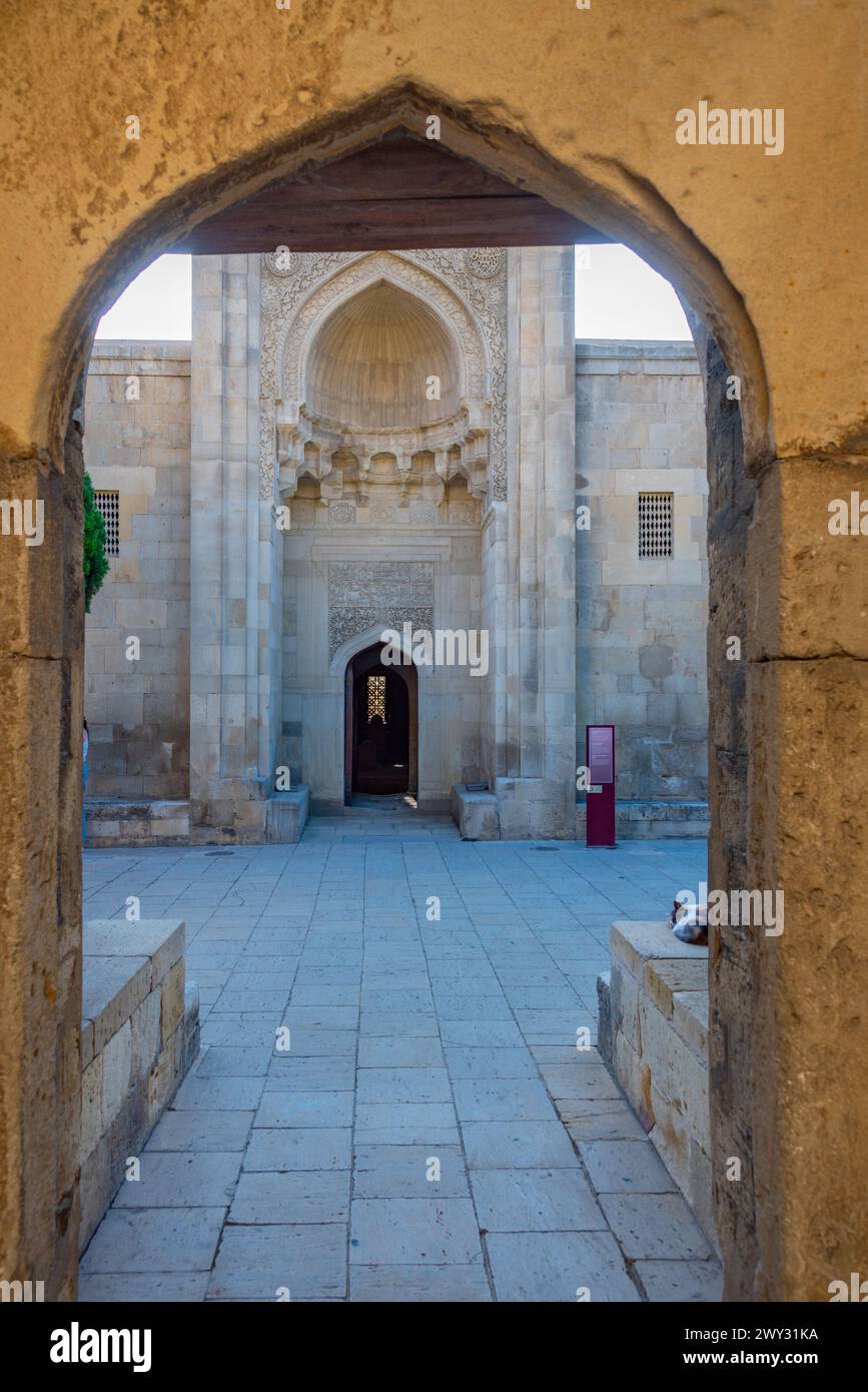 Courtyard of the Palace of the Shirvanshahs in Baku, Azerbaijan Stock Photo