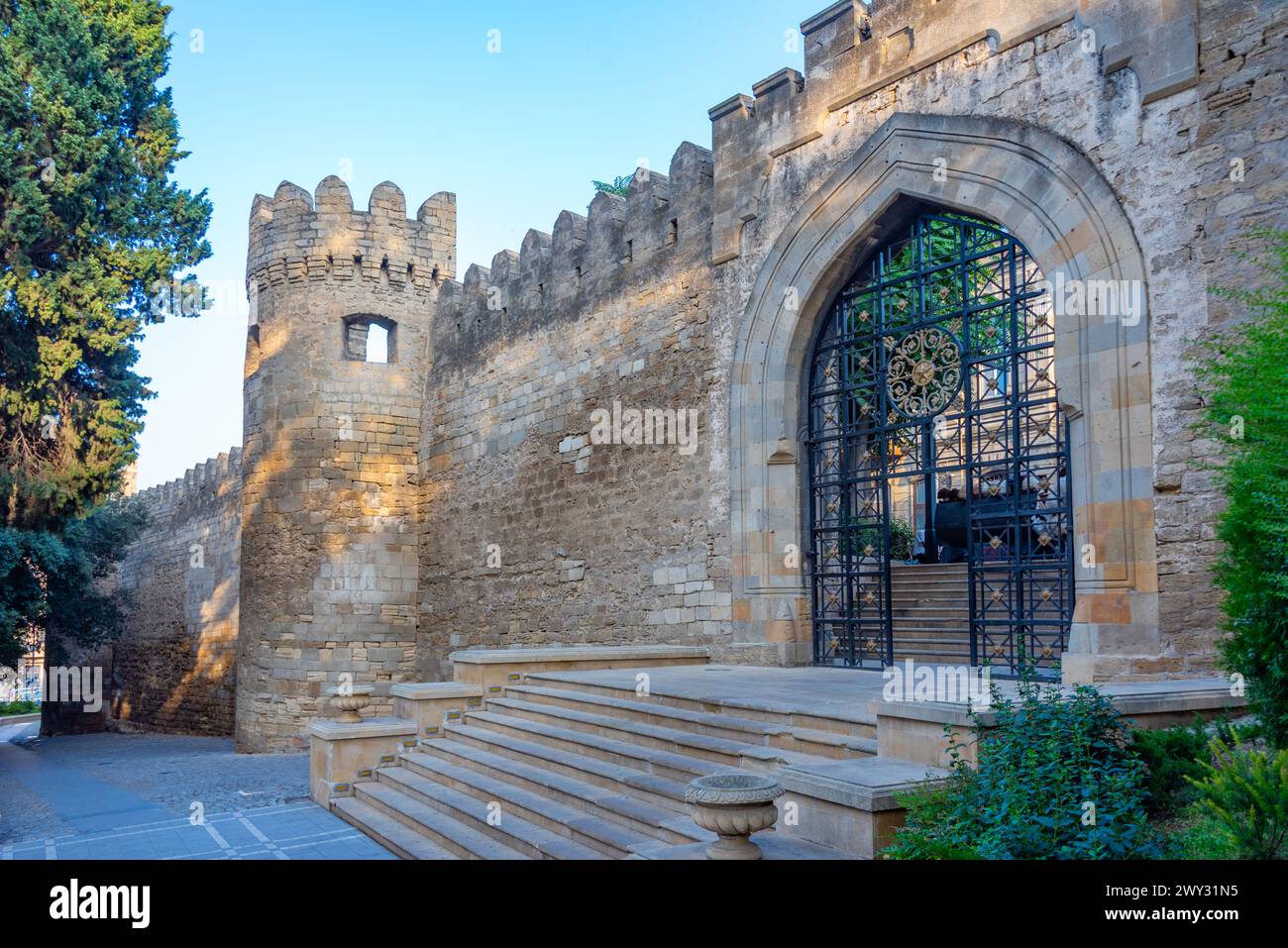 Fortification of Icherisheher part of Baku, Azerbaijan Stock Photo