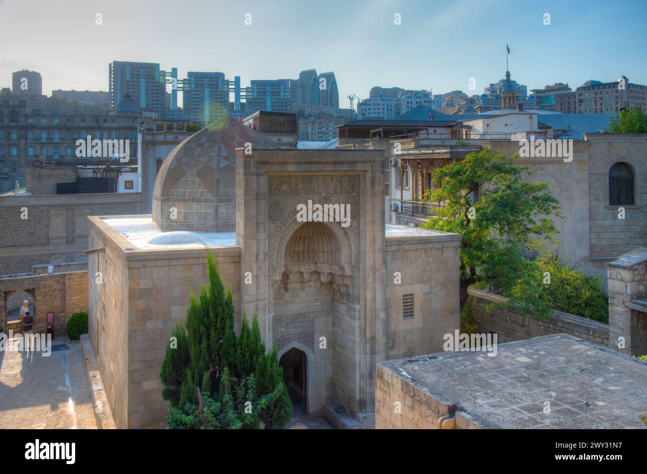 Courtyard of the Palace of the Shirvanshahs in Baku, Azerbaijan Stock Photo