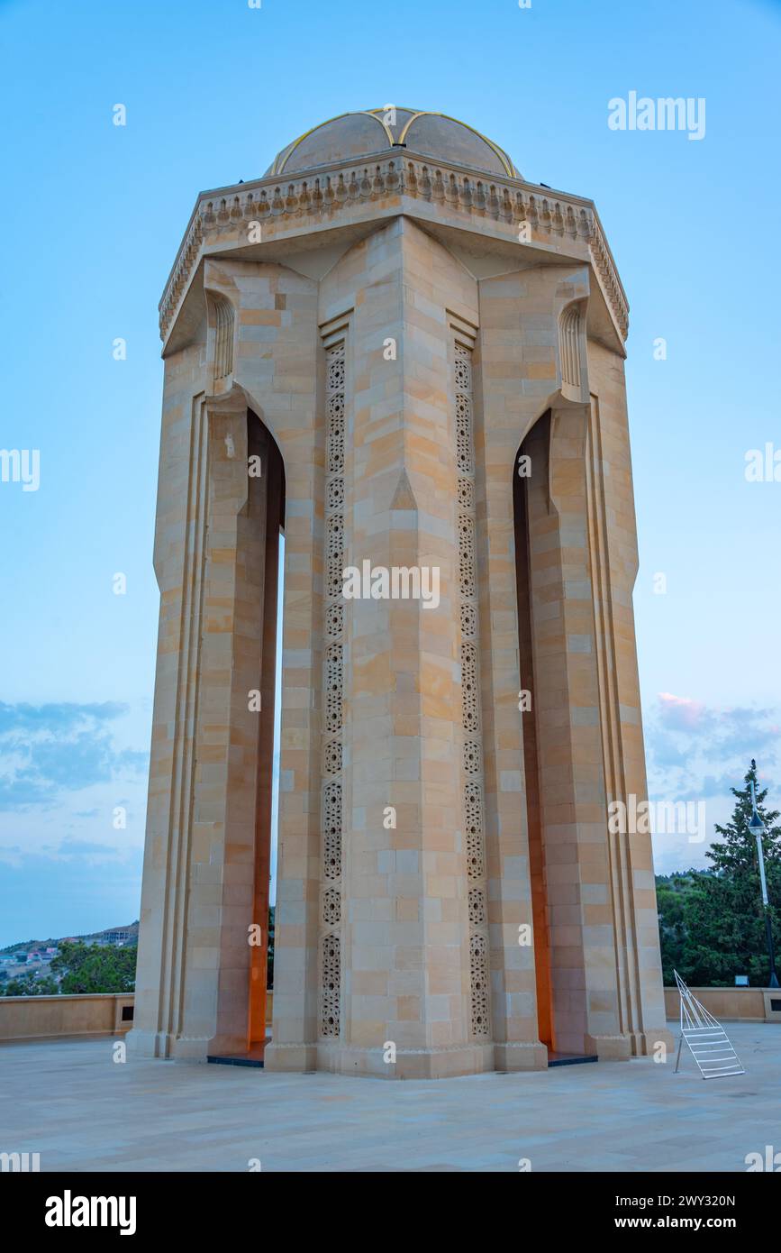 Shahidlar Monument in the capital of Azerbaijan Baku Stock Photo